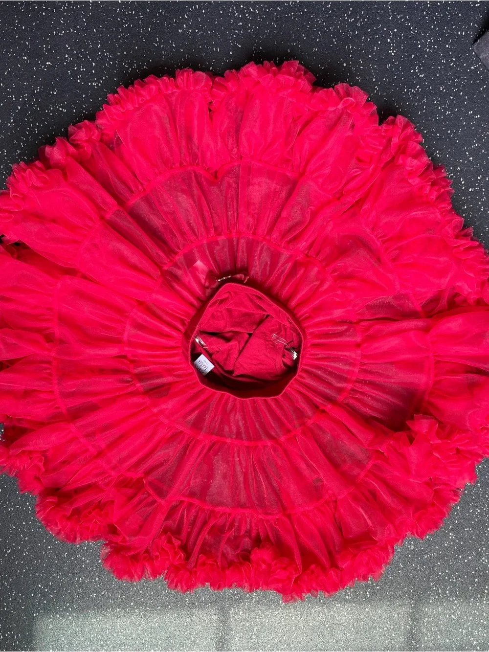 Mimi Tutu Girls Red Ruffle Tutu Skirt Size 7/8Y